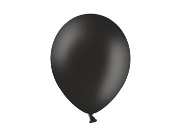 Balon 12" Pastel, Czarny, 1 szt.