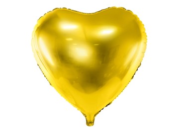 Balon foliowy SERCE, 61 cm, złoty