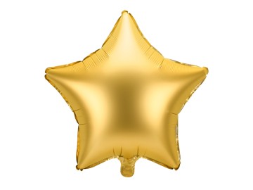 Balon foliowy GWIAZDKA, złoty satynowy