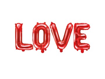 Balony foliowe Litery LOVE, 35 cm, czerwony