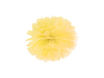 Pompon Bibułowy, żółty, 25 cm