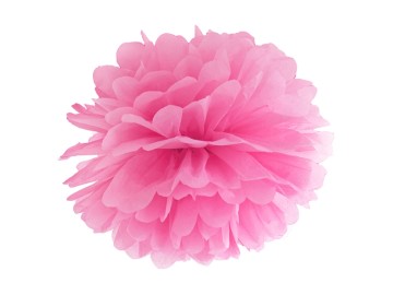 Pompon Bibułowy, różowy, 35 cm