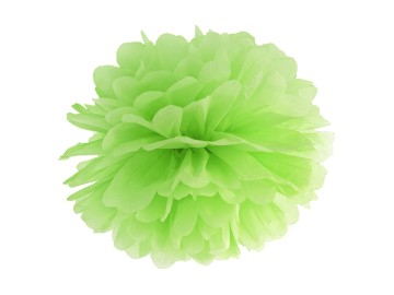 Pompon Bibułowy, zielony, 35 cm