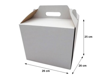 Pudełko na tort, KOSZYCZEK - 26x26x25 cm