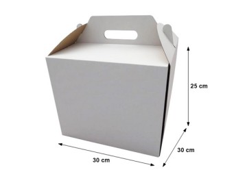 Pudełko na tort, KOSZYCZEK - 30x30x25 cm